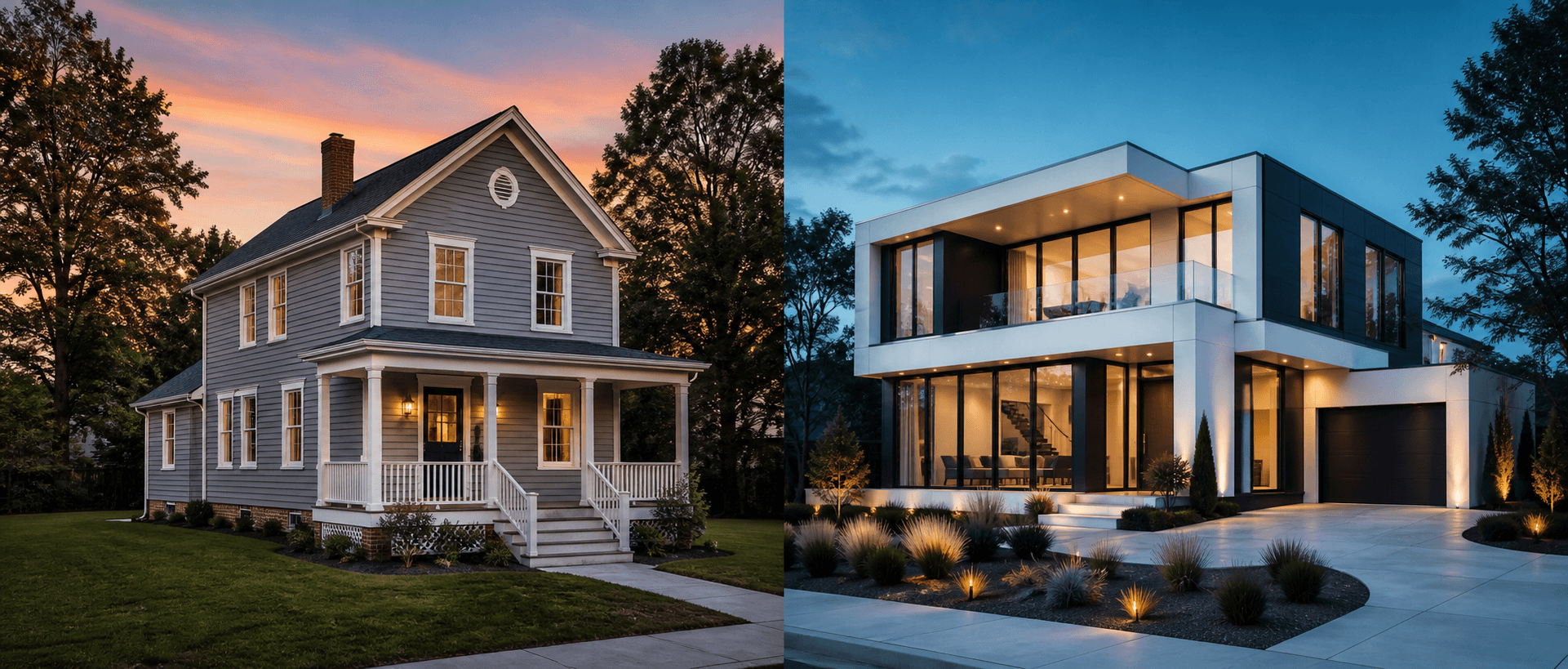 Restored heritage home beside a modern luxury development